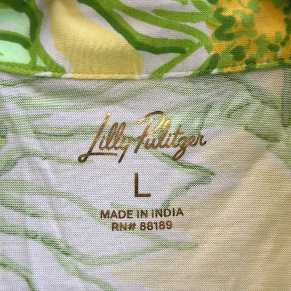 Lilly Pulitzer Yellow and Green Floral Midi Dress - Picture 6 of 14